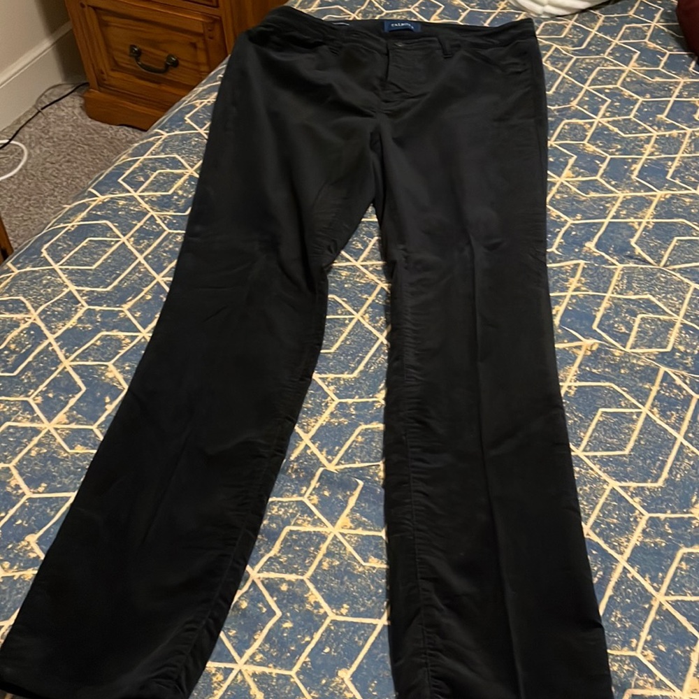 Talbots High-rise Straight leg velvet pants
